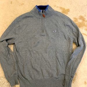 Vineyard Vines gray half-zip wool sweater size XS